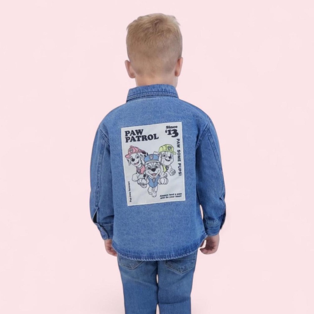 Paw Patrol Toddler Denim Jacket 3T | Lightweight 100% Cotton Jean Shacket EUC
